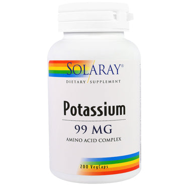 Solaray, Potassium, 99 mg, 200 gélules végétariennes