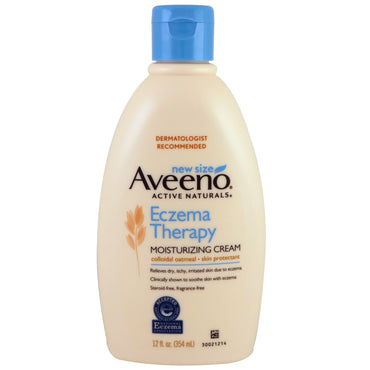 Aveeno, Terapia de eczema, Crema humectante, 12 fl oz (354 ml)