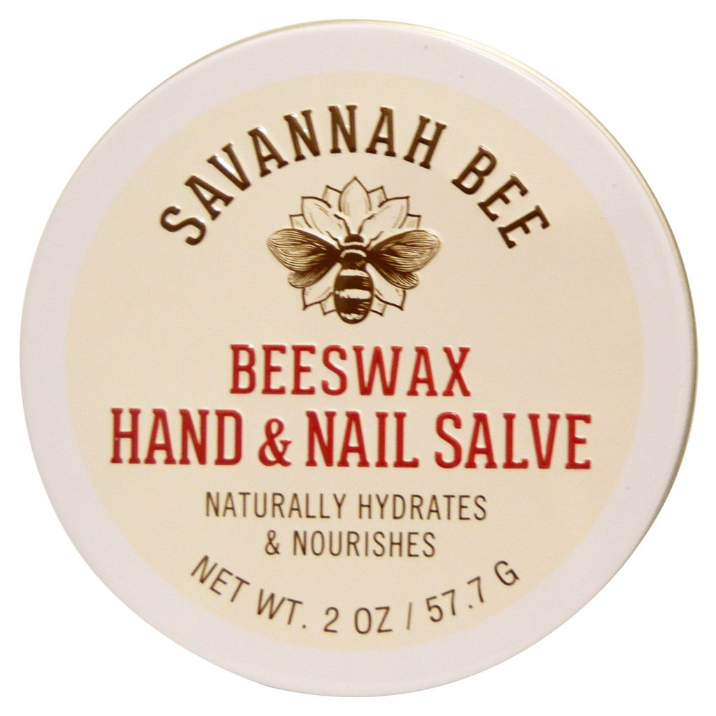 Savannah Bee Company Inc, unguento per mani e unghie alla cera d'api, 2 oz (57,7 g)
