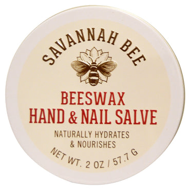 Savannah Bee Company Inc, 、蜜蝋ハンド＆ネイル軟膏、2 oz (57.7 g)