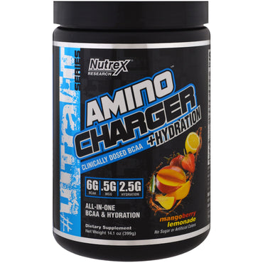 Nutrex Research, Amino Charger + Hydration, Mango Berry Lemonade, 14.1 oz (399 g)