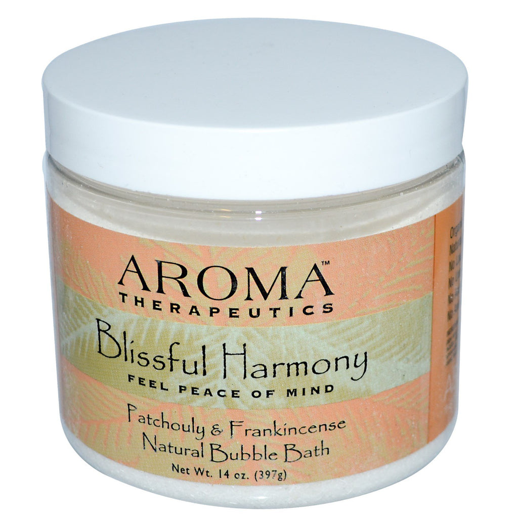 Abra Therapeutics, บับเบิ้ลบาธธรรมชาติ, Blissful Harmony, Patchouli & Frankincense, 14 ออนซ์ (397 กรัม)