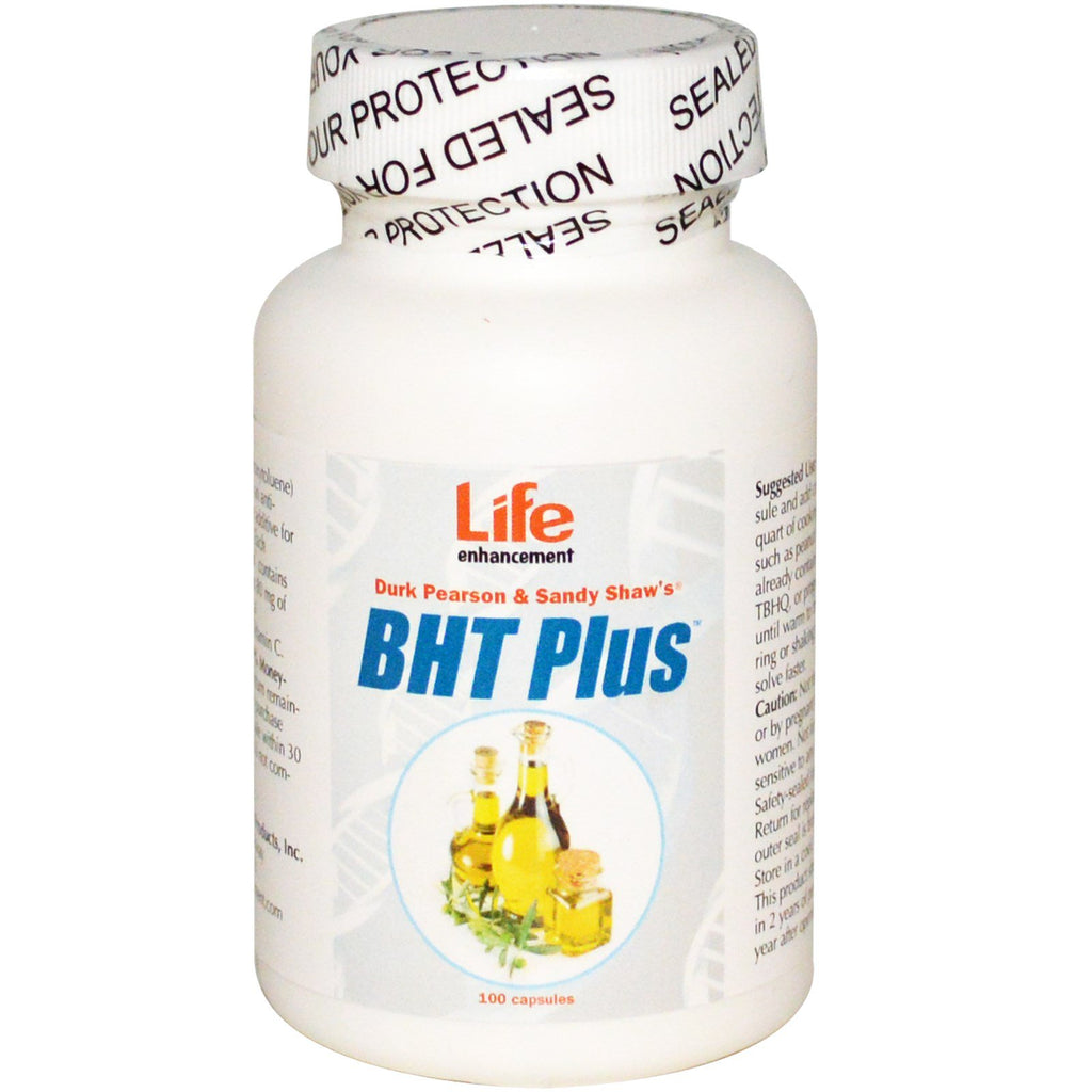 Life Enhancement, Durk Pearson & Sandy Shaw's BHT Plus, 100 capsules