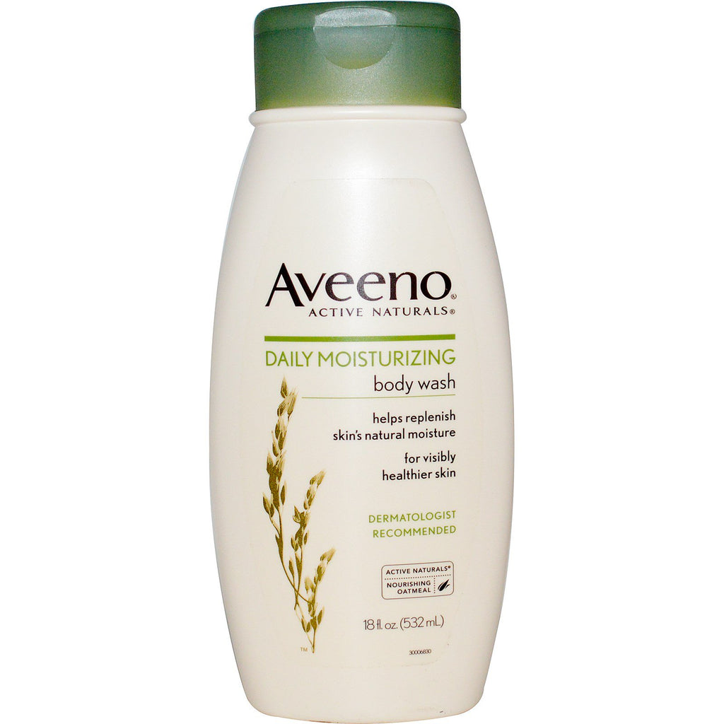 Aveeno, Active Naturals, שטיפת לחות יומית לגוף, 18 פל אונקיות (532 מ"ל)