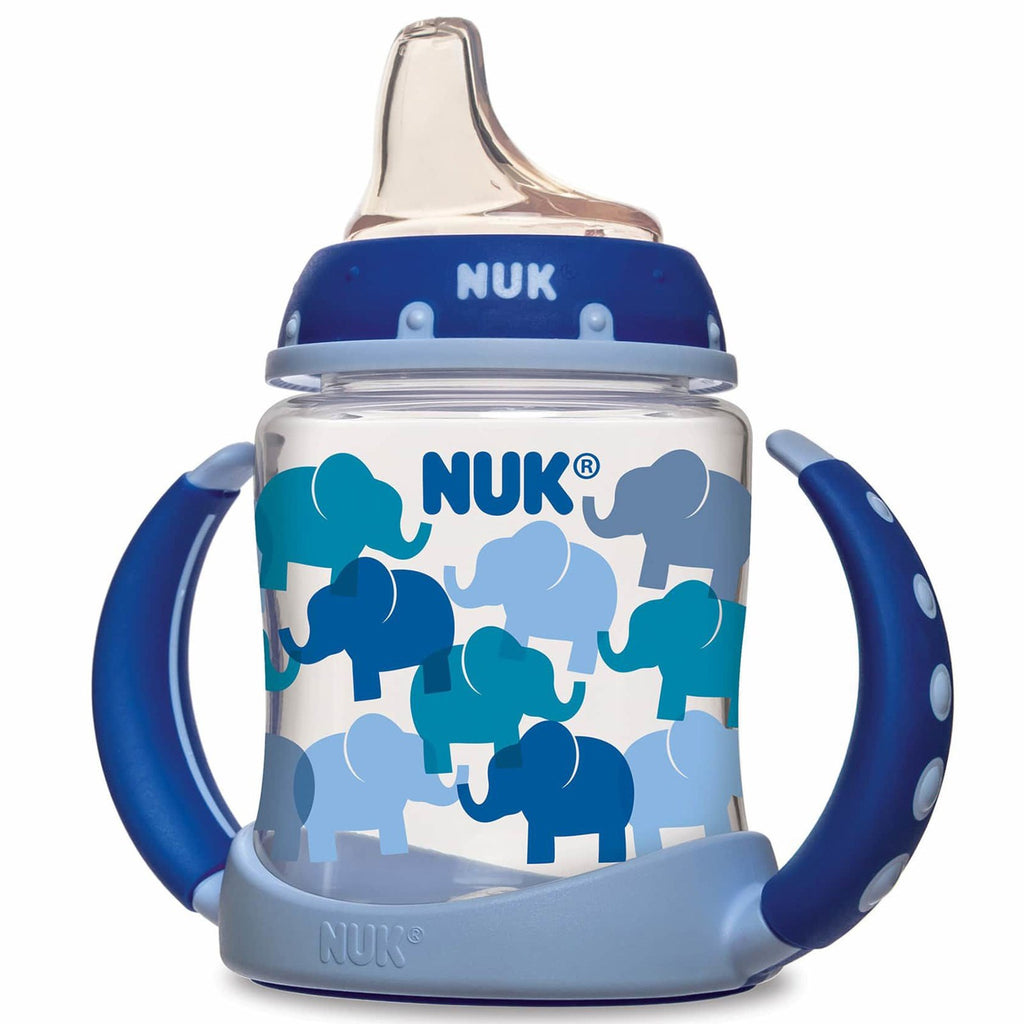 NUK, كوب التعلم، للأطفال فوق 6 أشهر، الفيلة، 1 كوب، 5 أونصة (150 مل)