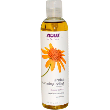 Now Foods, Solutions, Arnica Warming Relief Massage Oil, 8 fl oz (237 ml)