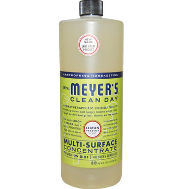Mrs. Meyers Clean Day, concentrado multisuperficie, aroma a hierbaluisa, 32 fl oz (946 ml)