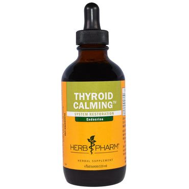 Herb Pharm, Calmante de la tiroides, Restauración del sistema, 4 fl oz (120 ml)
