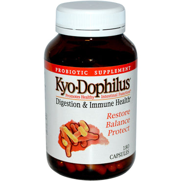 Wakunaga - kyolic, kyo-dophilus, digestión y salud inmune, 180 cápsulas