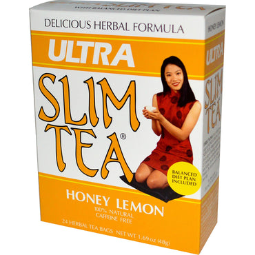 Hobe Labs, Ultra Slim Tea, Honey Lemon, 24 Herbal Tea Bags, 1.69 oz (48 g)
