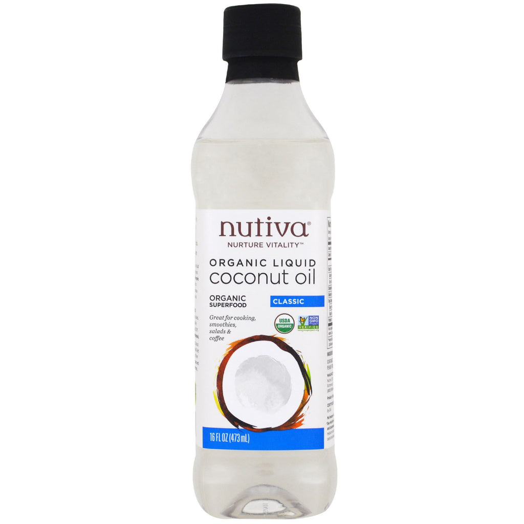 Nutiva, 液体ココナッツオイル、クラシック、16 fl oz (473 ml)