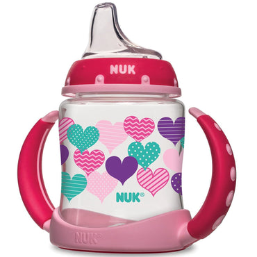 NUK, Learner Cup, 6+ måneder, hjerter, 1 kopp, 5 oz (150 ml)