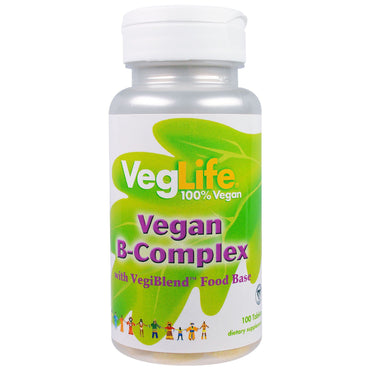 Veglife, complejo b, vegano, 100 comprimidos