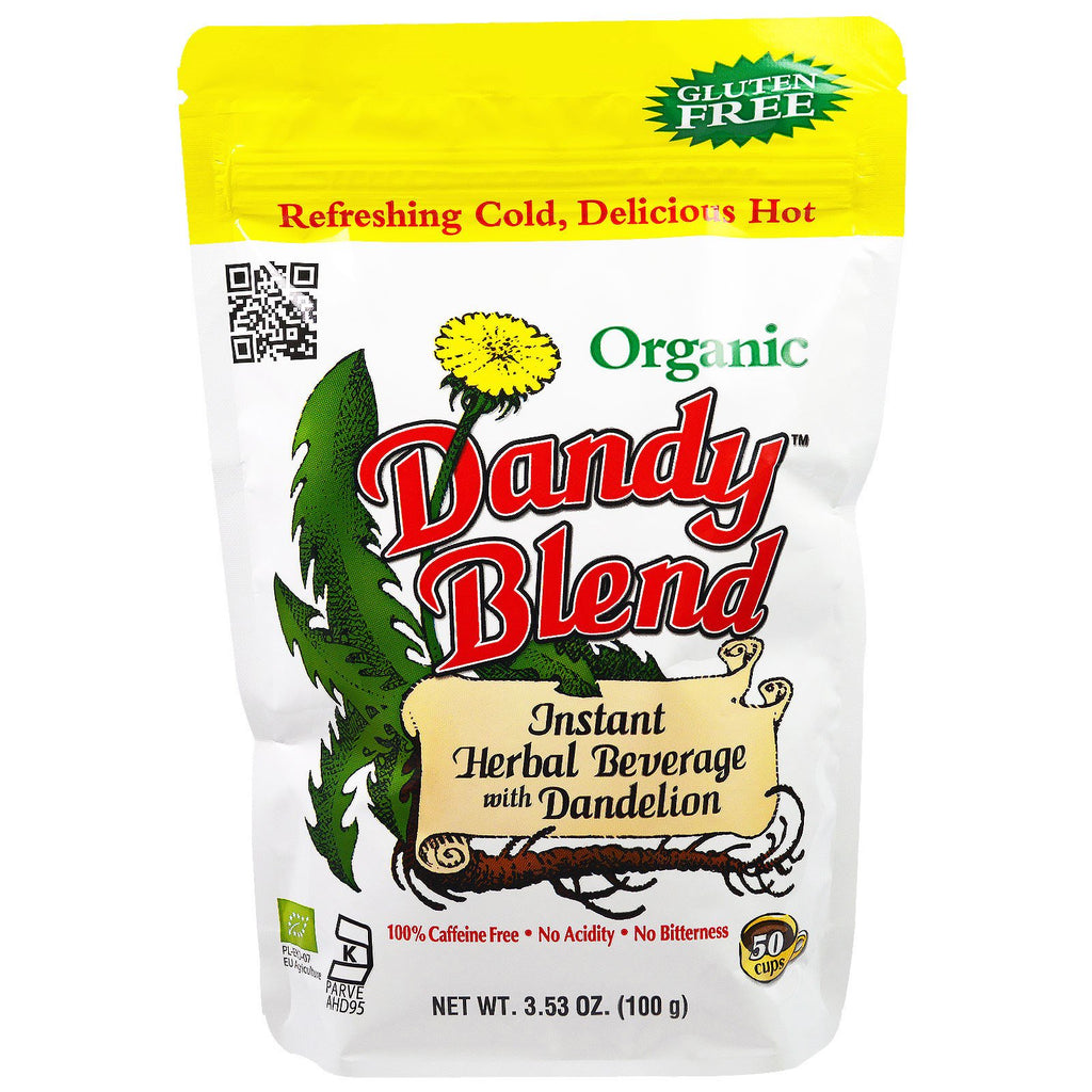 Dandy Blend, boisson instantanée à base de plantes avec pissenlit, sans caféine, 3,53 oz (100 g)