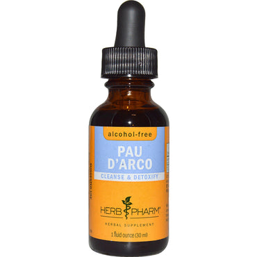 Herb Pharm, Pau D'Arco, sin alcohol, 1 fl oz (30 ml)