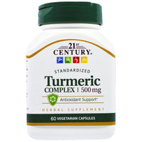 21st Century, Complejo de cúrcuma, 500 mg, 60 cápsulas vegetales