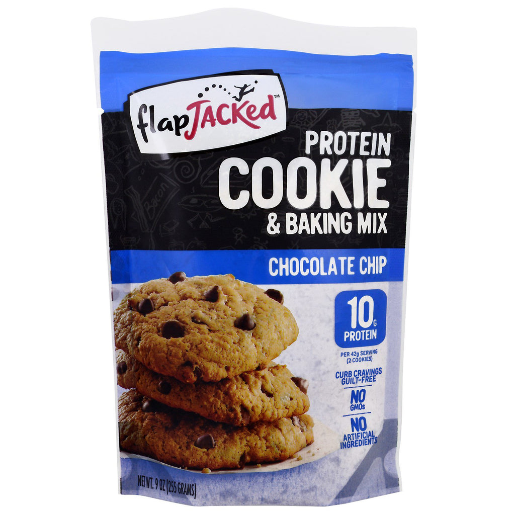 FlapJacked, Protein Cookie and Baking Mix, Chocolate Chip, 9 oz (255 g)