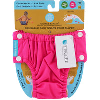 Charlie Banana, Reusable Easy Snaps Swim Diaper, Hot Pink, Medium, 1 Diaper