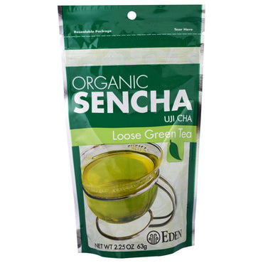 Eden Foods, Sencha, Uji Cha, thé vert en vrac, 2,25 oz (63 g)