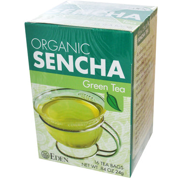 Eden Foods, , ceai verde Sencha, 16 pliculete de ceai, 24 g (0,84 oz)