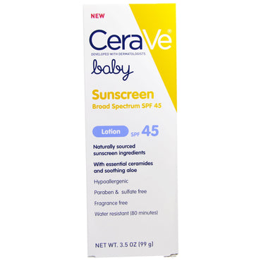 CeraVe Baby Sunscreen Lotion SPF 45 3.5 oz (99 g)