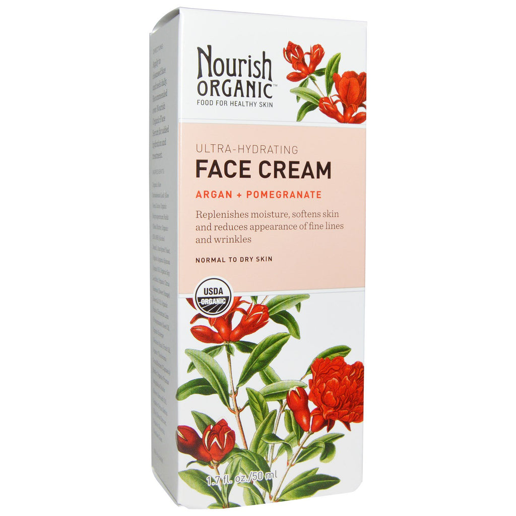Nourish , Face Cream, Argan + Pomegranate, 1.7 fl oz (50 ml)