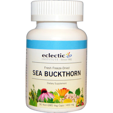Eclectic Institute, Sea Buckthorn, 400 mg, 90 Cápsulas Vegetais Não OGM