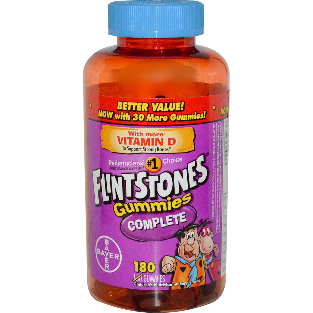 Flintstones, komplet, multivitamin til børn, 180 gummier