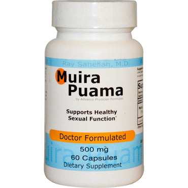 Advance Physician Formulas, Inc., Muira Puama, 500 mg, 60 cápsulas