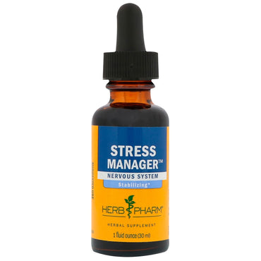 Herb Pharm, ผู้จัดการความเครียด, 1 ออนซ์ (30 มล.)
