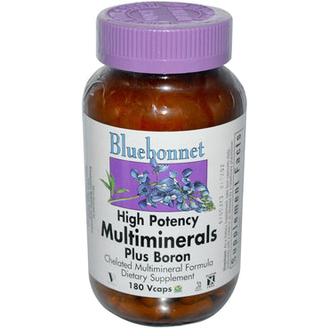 Nutrición bluebonnet, multiminerales, más boro, 180 vcaps