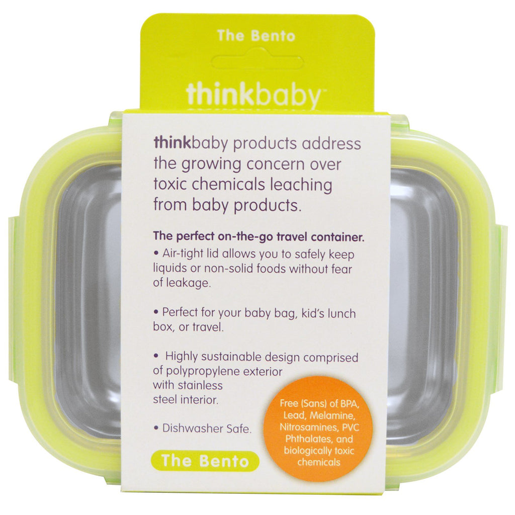 Think, Thinkbaby, Caja Bento, verde claro, 250 ml (9 oz)
