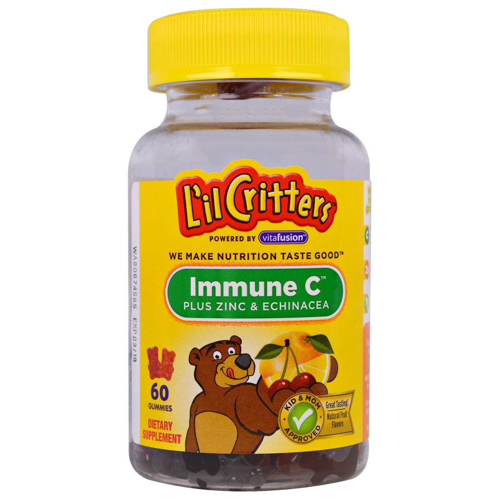L'il Critters, Immune C más zinc y equinácea, 60 gomitas