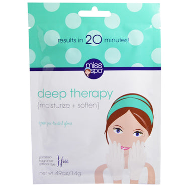 Miss Spa, Deep Therapy, 1 Pair Pre- Treated Gloves, 0.49 oz (14 g)