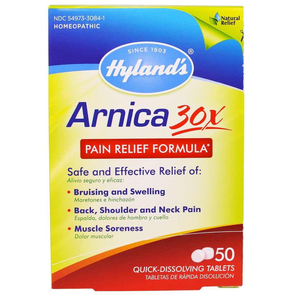 Hyland's, Arnica 30X, 50 tabletek szybkorozpuszczalnych