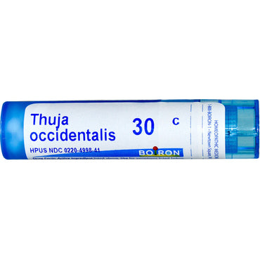 Boiron, remedios únicos, Thuja occidentalis, 30C, 80 gránulos