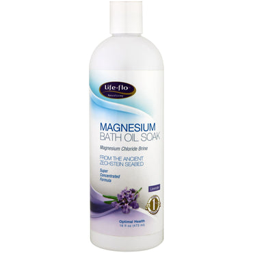 Life Flo Health, Magnesium-Badeölbad, Lavendel, 16 fl oz (473 ml)