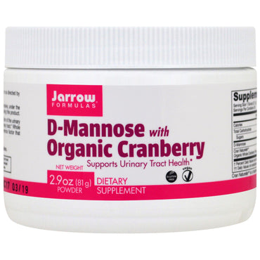 Jarrow Formulas, D-Mannose with  Cranberry, 2.9 oz (81 g)