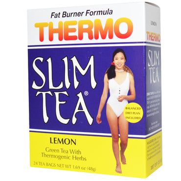 Hobe Labs, Thermo Slim Tea, לימון, 24 שקיקי תה, 1.69 אונקיות (48 גרם)