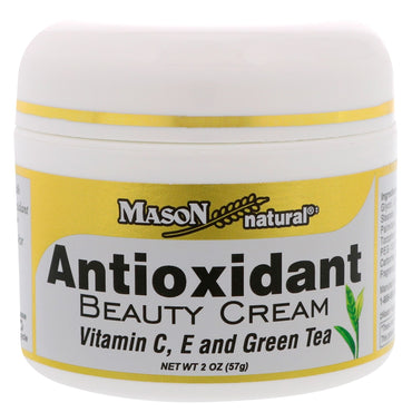 Mason Natural, Antioxidant Beauty Cream med vitamin C, E og grønn te, 2 oz (57 g)