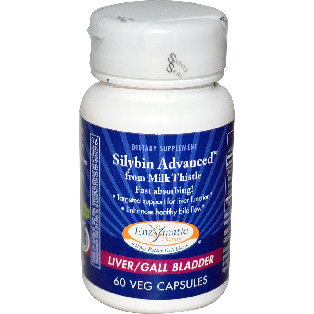 Enzymatisk terapi, Silybin Advanced från Milk Thistle, 60 Veggie Caps