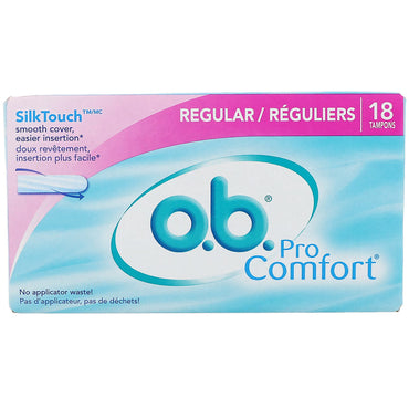 ob, Pro Comfort, Regular, 18 Tampons