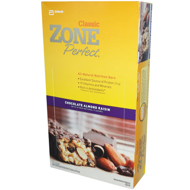 ZonePerfect Classic All-Natural Nutrition Riegel Schokolade Mandel Rosinen 12 Riegel à 1,76 oz (50 g) pro Stück