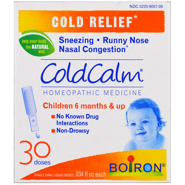 Boiron, ColdCalm, 30 de doze de lichid oral, 0,034 fl oz fiecare