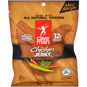 Caveman Foods, Jerky, Buffalo Style Chicken, 2,5 oz (71 g)