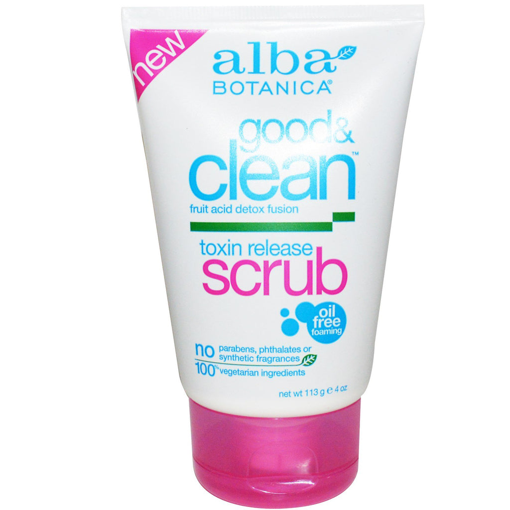 Alba Botanica, Good &amp; Clean, Exfoliante liberador de toxinas, 4 oz (113 g)