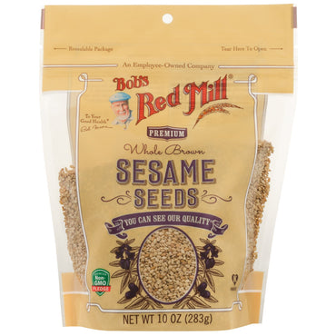 Bob's Red Mill, Whole Brown Sesame Seeds, 10 oz (283 g)