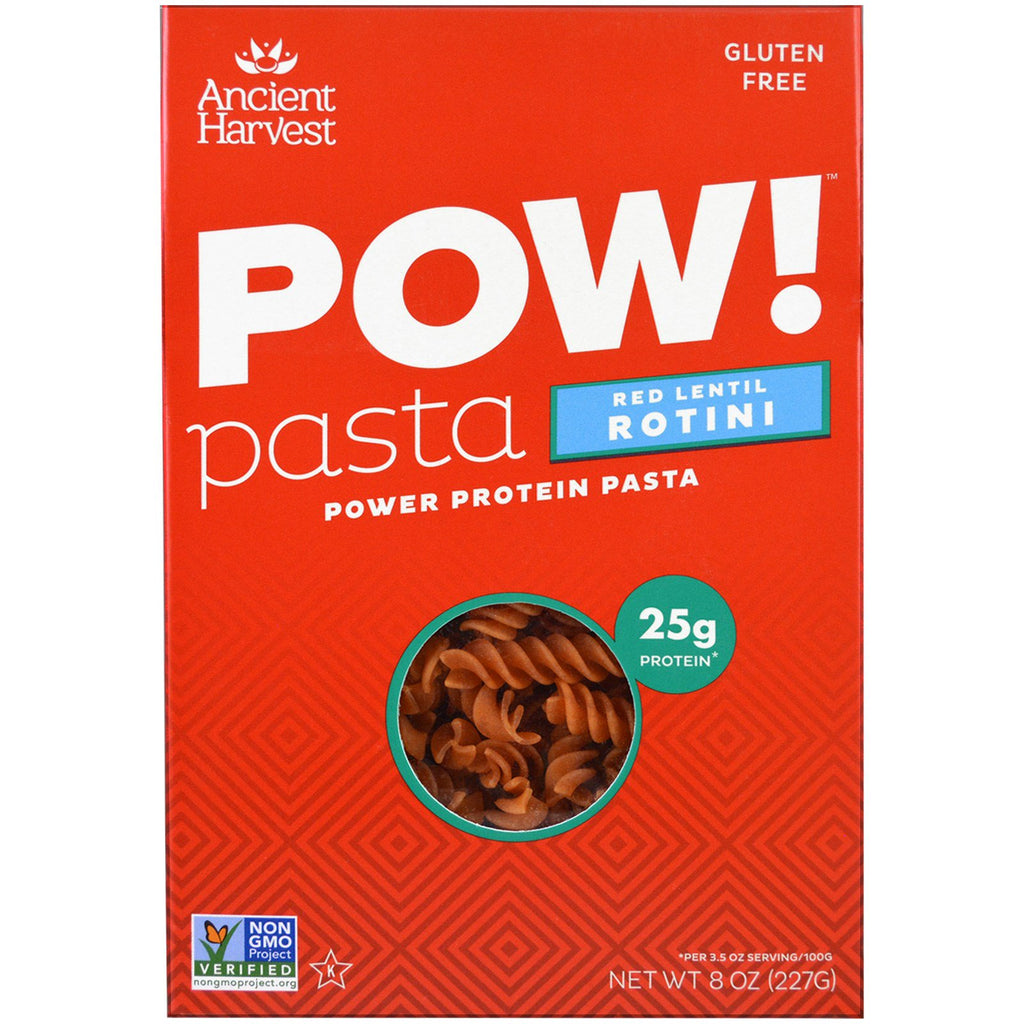 Ancient Harvest POW! Pasta Rote Linsen Rotini 8 oz (227g)