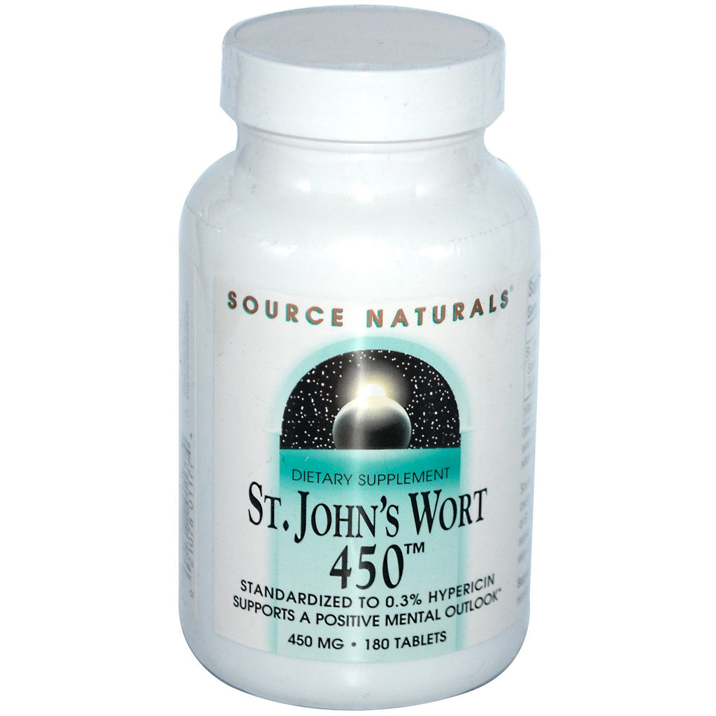 Source Naturals, johannesurt 450, 450 mg, 180 tabletter