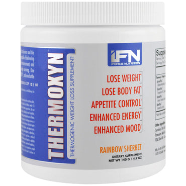 iForce Nutrition, Thermoxyn, תוסף לירידה במשקל, Rainbow Sherbet, 4.9 אונקיות (140 גרם)